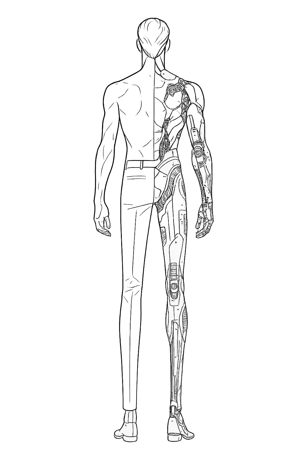 Person A back view